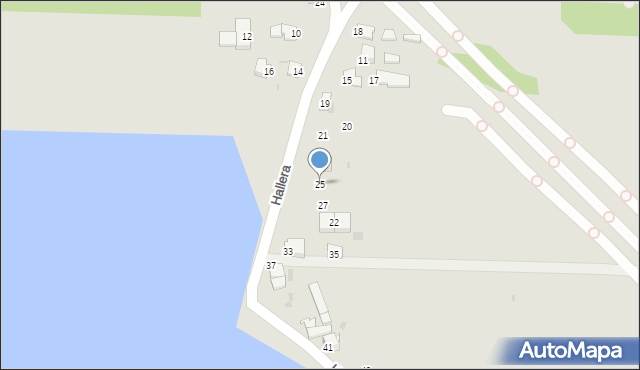 Zator, Hallera Józefa, gen., 25, mapa Zator