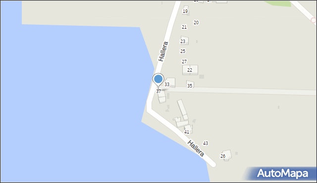 Zator, Hallera Józefa, gen., 37, mapa Zator