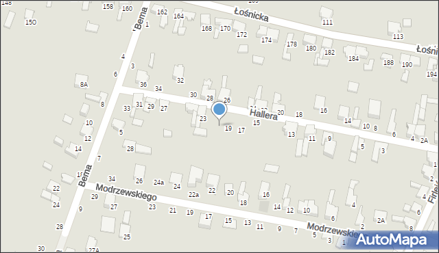 Zawiercie, Hallera Józefa, gen., 21, mapa Zawiercie
