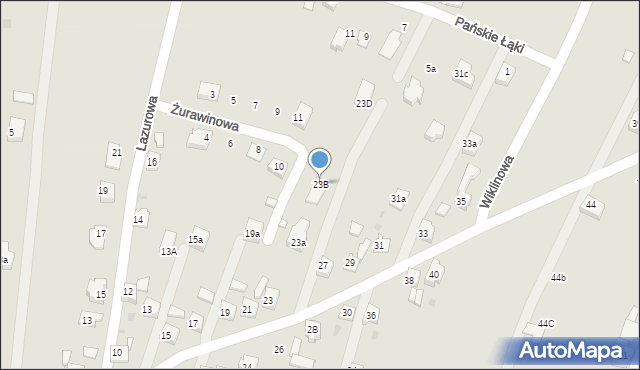 Żory, Harcerzy Buchalików, 23B, mapa Żor
