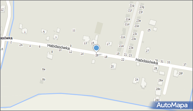 Żywiec, Habdasówka, 16, mapa Żywiec