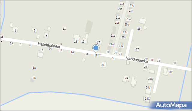 Żywiec, Habdasówka, 18, mapa Żywiec