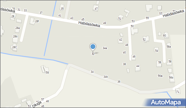 Żywiec, Habdasówka, 32, mapa Żywiec