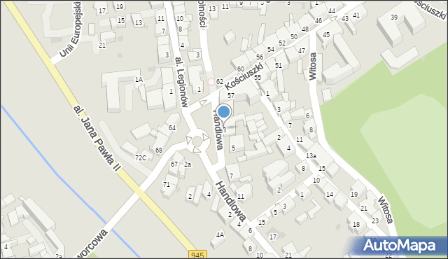 Żywiec, Handlowa, 3, mapa Żywiec