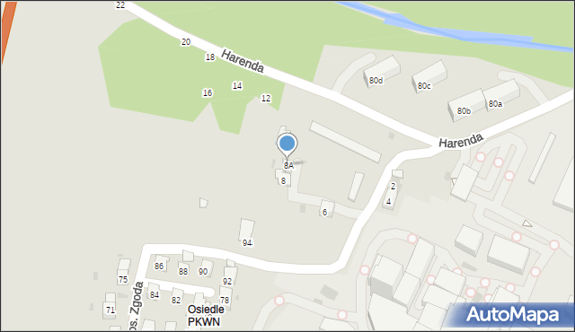 Żywiec, Harenda, 8A, mapa Żywiec