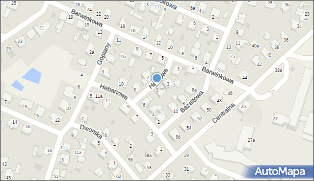 Białe Błota, Herbowa, 1, mapa Białe Błota