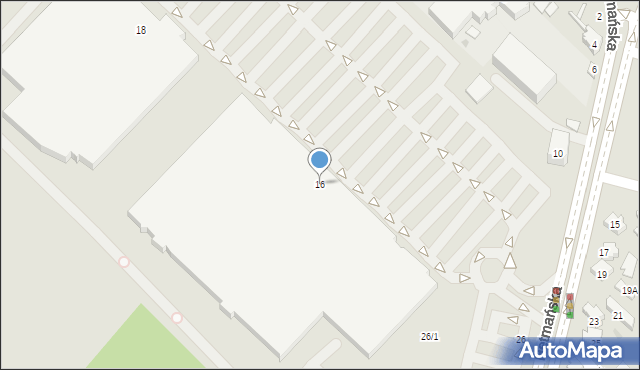 Białystok, Hetmańska, 16, mapa Białegostoku