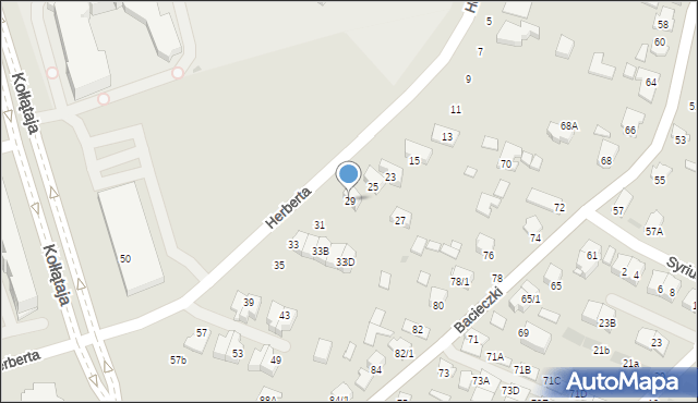 Białystok, Herberta Zbigniewa, 29, mapa Białegostoku