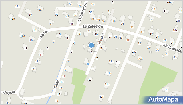 Bielsko-Biała, Helska, 6, mapa Bielsko-Białej