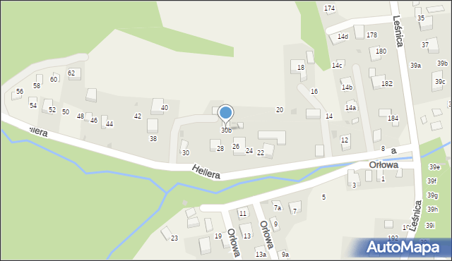 Brenna, Hellera Rudolfa, 30b, mapa Brenna