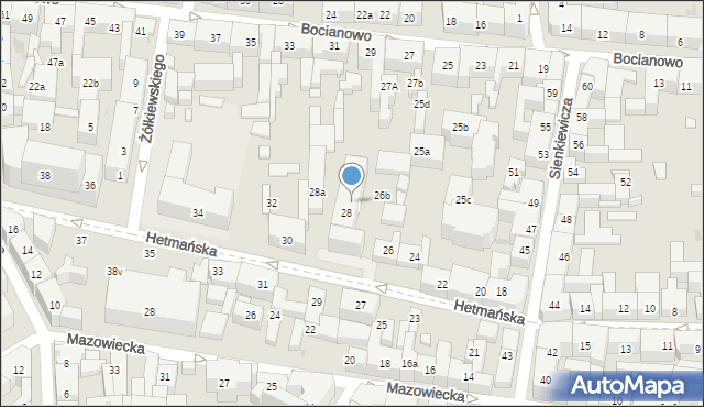 Bydgoszcz, Hetmańska, 28i, mapa Bydgoszczy