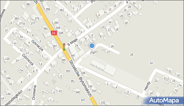 Bytom, Herdy Edmunda, 27a, mapa Bytomia