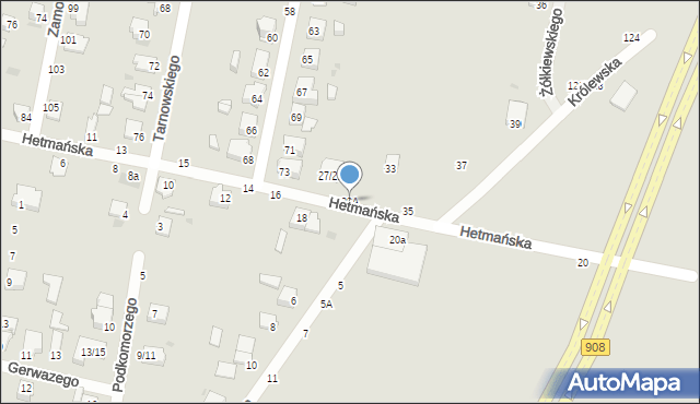 Częstochowa, Hetmańska, 29A, mapa Częstochowy