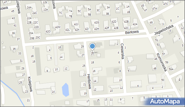 Dąbrówka, Herbowa, 20, mapa Dąbrówka