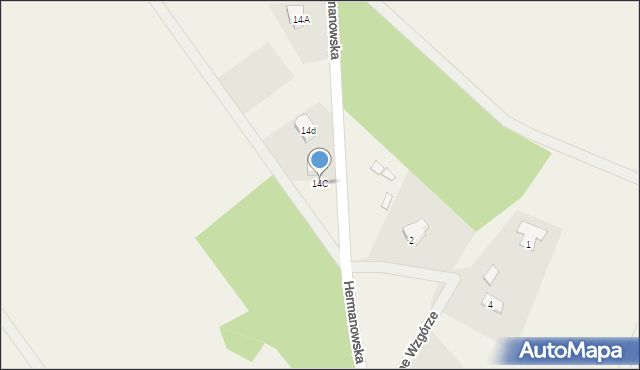 Dąbrówka, Hermanowska, 14C, mapa Dąbrówka