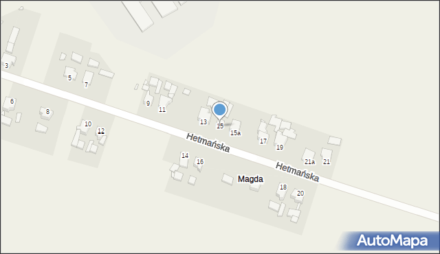 Dakowy Mokre, Hetmańska, 15, mapa Dakowy Mokre