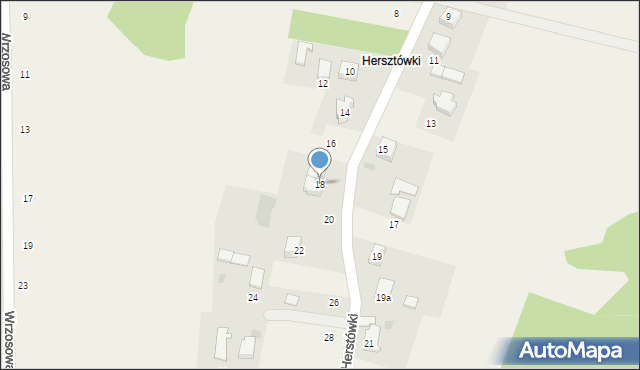 Dębowiec, Herstówki, 18, mapa Dębowiec