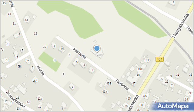 Dobrzeń Wielki, Herberta, 2, mapa Dobrzeń Wielki