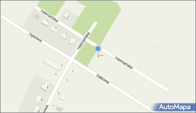 Dobrzewino, Hetmańska, 4, mapa Dobrzewino