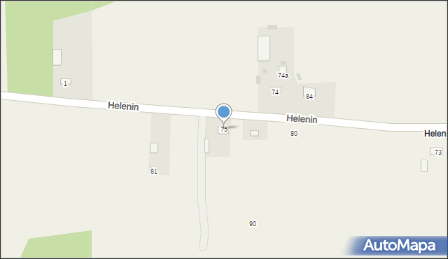 Dominiczyn, Helenin, 75, mapa Dominiczyn