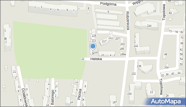 Elbląg, Helska, 14, mapa Elbląga