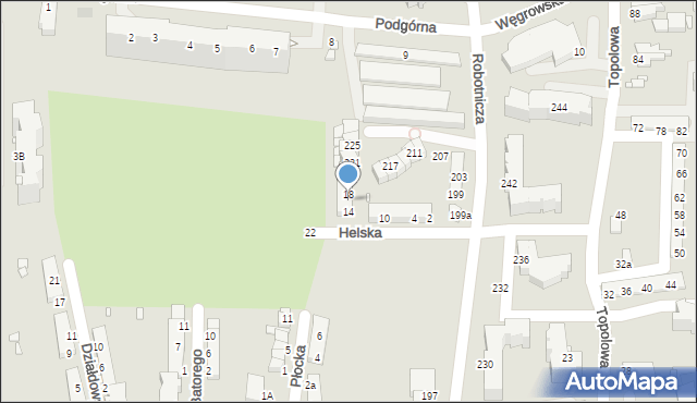 Elbląg, Helska, 16, mapa Elbląga