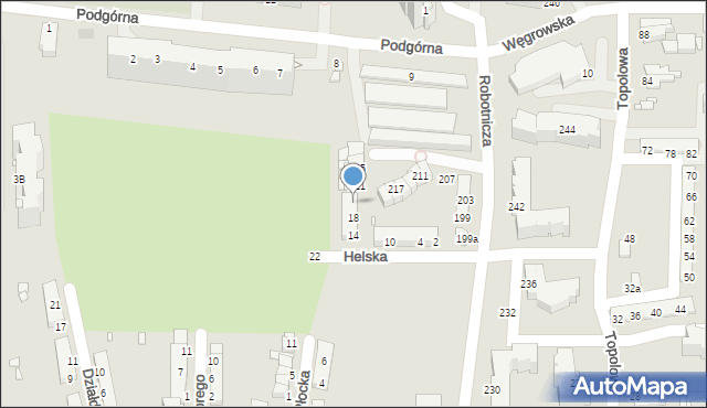 Elbląg, Helska, 20, mapa Elbląga