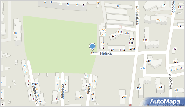 Elbląg, Helska, 22, mapa Elbląga