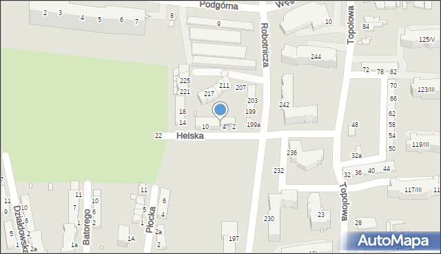 Elbląg, Helska, 6, mapa Elbląga