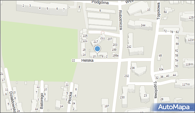 Elbląg, Helska, 8, mapa Elbląga