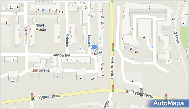 Elbląg, Hetmańska, 28A, mapa Elbląga