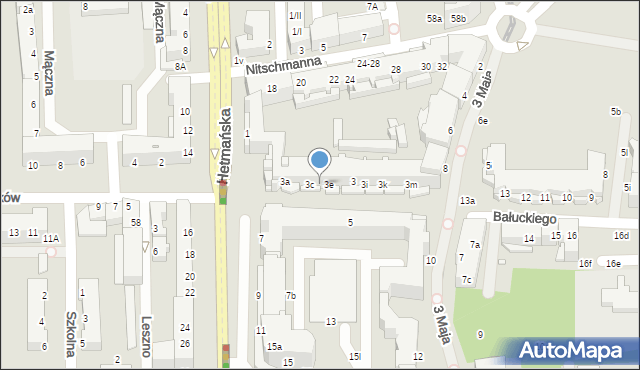 Elbląg, Hetmańska, 3d, mapa Elbląga