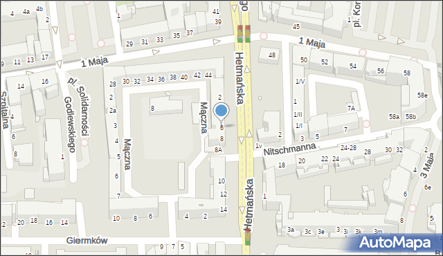 Elbląg, Hetmańska, 6, mapa Elbląga