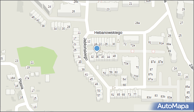 Gdańsk, Hebanowskiego Stanisława, 36, mapa Gdańska