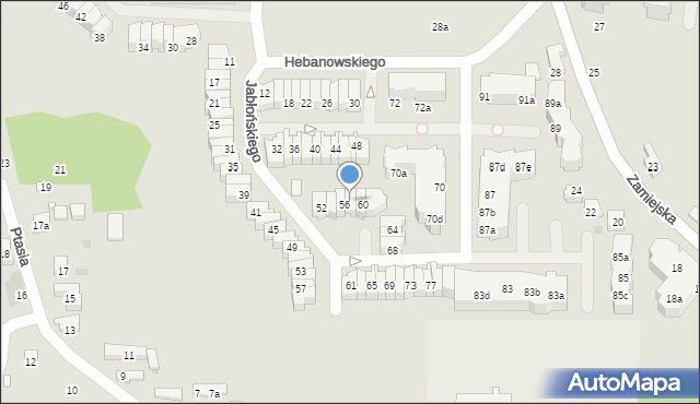 Gdańsk, Hebanowskiego Stanisława, 58, mapa Gdańska
