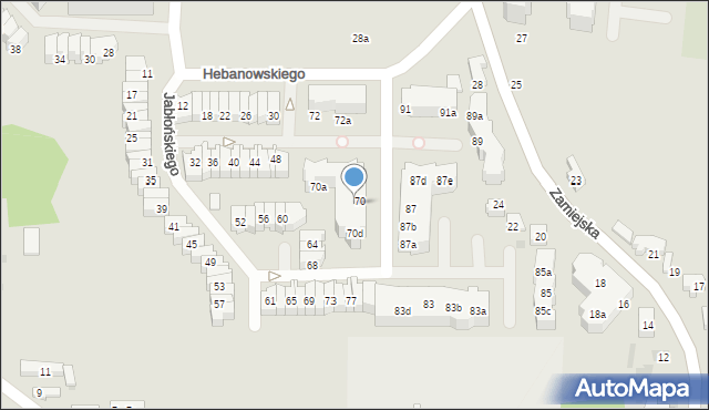 Gdańsk, Hebanowskiego Stanisława, 70c, mapa Gdańska