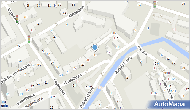 Gdańsk, Heweliusza Jana, 33, mapa Gdańska