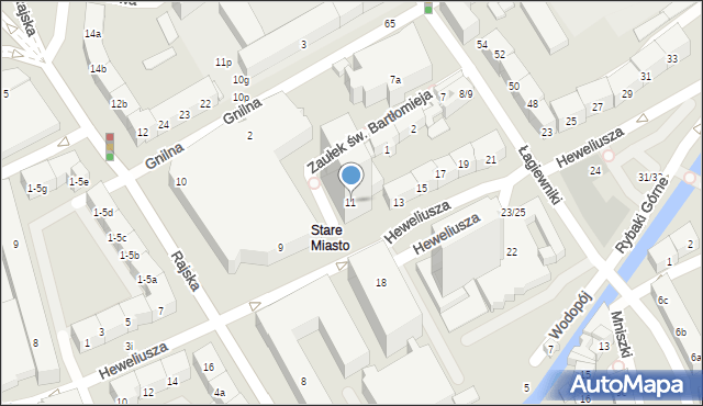 Gdańsk, Heweliusza Jana, 11, mapa Gdańska