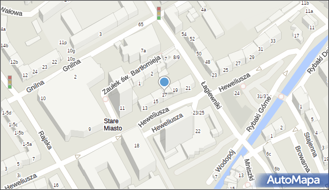 Gdańsk, Heweliusza Jana, 17, mapa Gdańska