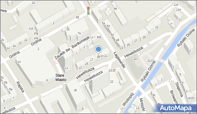 Gdańsk, Heweliusza Jana, 19, mapa Gdańska