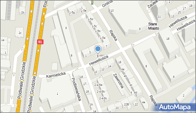 Gdańsk, Heweliusza Jana, 3i, mapa Gdańska