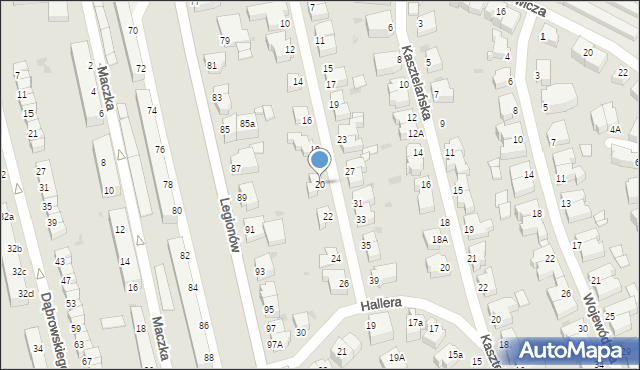 Gdynia, Hetmańska, 20, mapa Gdyni