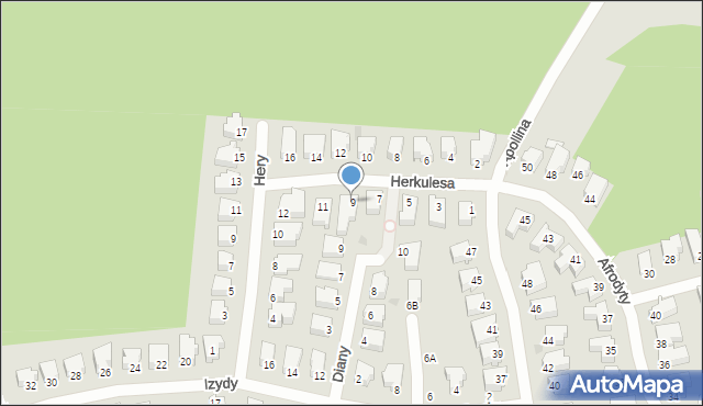 Gdynia, Herkulesa, 9, mapa Gdyni