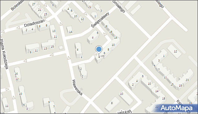 Głogów, Herbowa, 4, mapa Głogów