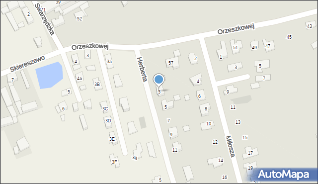 Gniezno, Herberta Zbigniewa, 3, mapa Gniezna