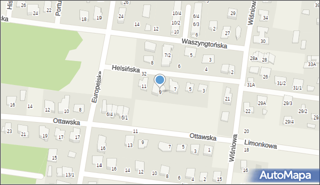 Grabówka, Helsińska, 9, mapa Grabówka