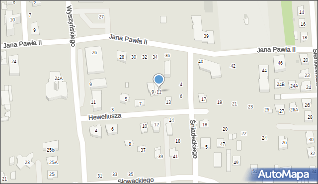 Grójec, Heweliusza Jana, 11, mapa Grójec