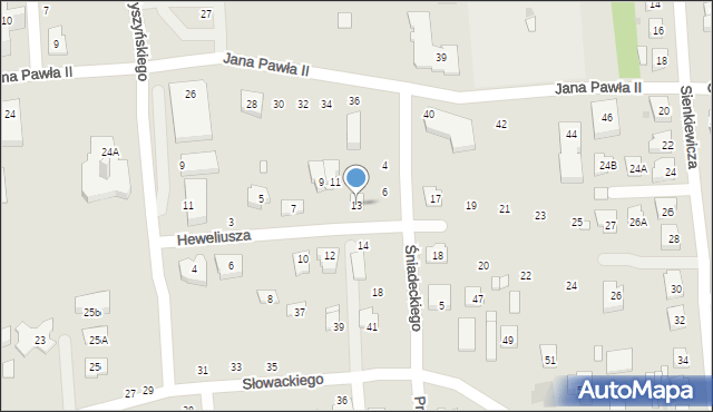 Grójec, Heweliusza Jana, 13, mapa Grójec