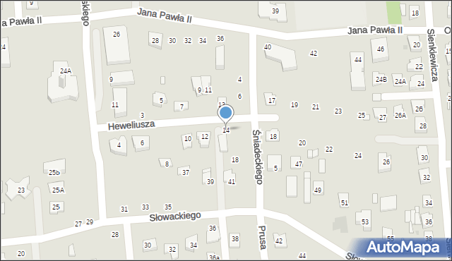 Grójec, Heweliusza Jana, 14, mapa Grójec