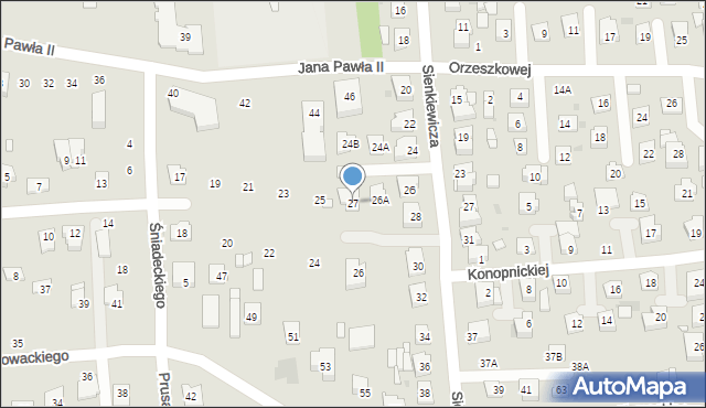 Grójec, Heweliusza Jana, 27, mapa Grójec